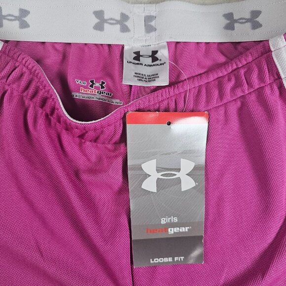NEW Women's Under Armour Pink Performance Workout Shorts - Picture 5 of 5